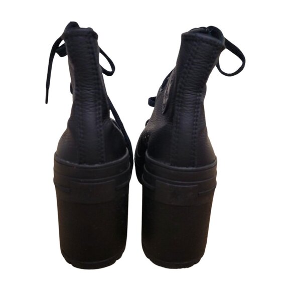 CONVERSE Chuck 70 De Luxe Leather Chunky Heel Lace Up Sneaker Boots Womens 6.5 - Picture 6 of 11